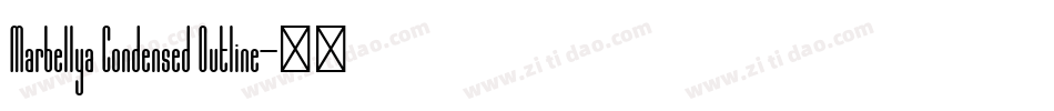 Marbellya Condensed Outline字体转换